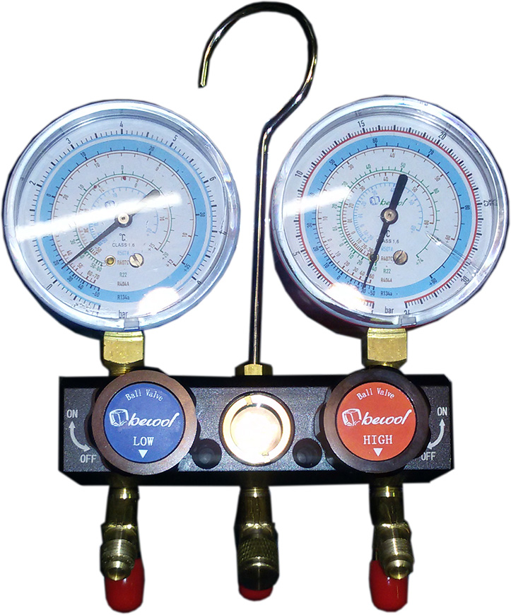 Манометрический коллектор для заправки холодильника