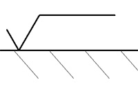 Знак для обозначения шероховатости на чертеже