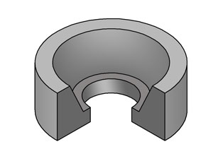Форма шлифовального круга - коническая чашка