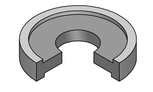 Плоский шлифовальный круг с двумя выточками