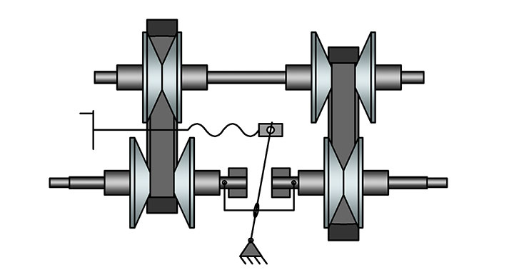Двухступенчатый вариатор с двумя подвижными дисками