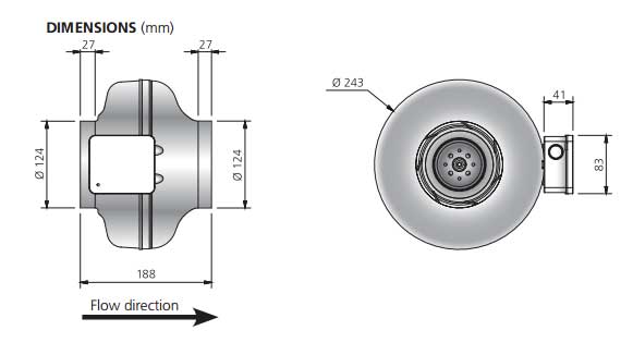 Размеры CK 125 C AC Размеры CK 125 C AC