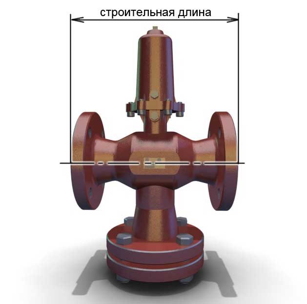 Измерение строительной длина клапана фланцевого монтажа Измерение строительной длина клапана фланцевого монтажа