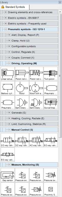 Набор схем пневматических и гидравлических элементов в программе FluidDraw Набор схем пневматических и гидравлических элементов в программе FluidDraw