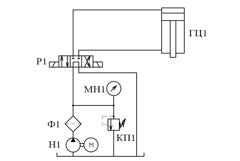 Гидравлическая схема пресса