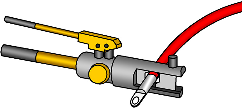 Инструмент для запрессовки разъема провода