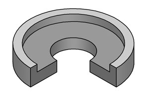 Шлифовальный круг с выточкой Шлифовальный круг с выточкой