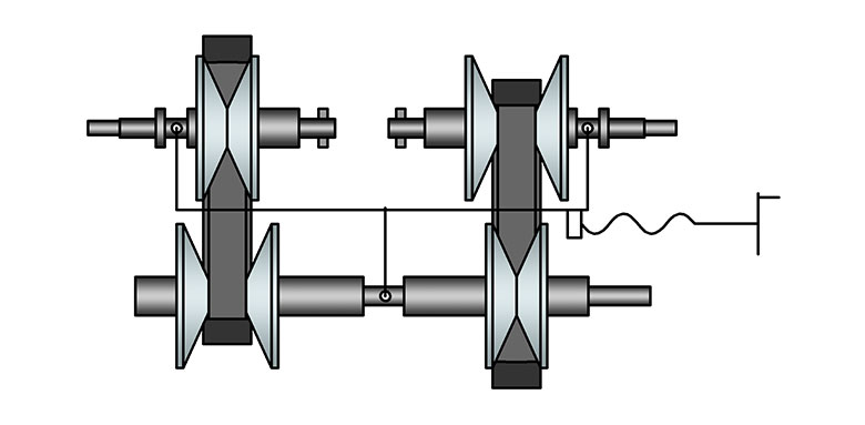 Двухступенчатый вариатор с четырьмя подвижными дисками